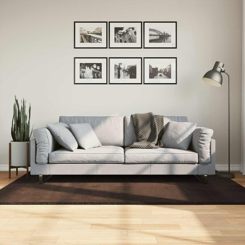 Afbeelding laden in galerijviewer, Vidaxl medium pile zachte en wasbare tapijt huarte bruin 170 x 120 cm
