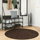 Vidaxl medium pile zachte en wasbare tapijt huarte bruin ø 120 cm