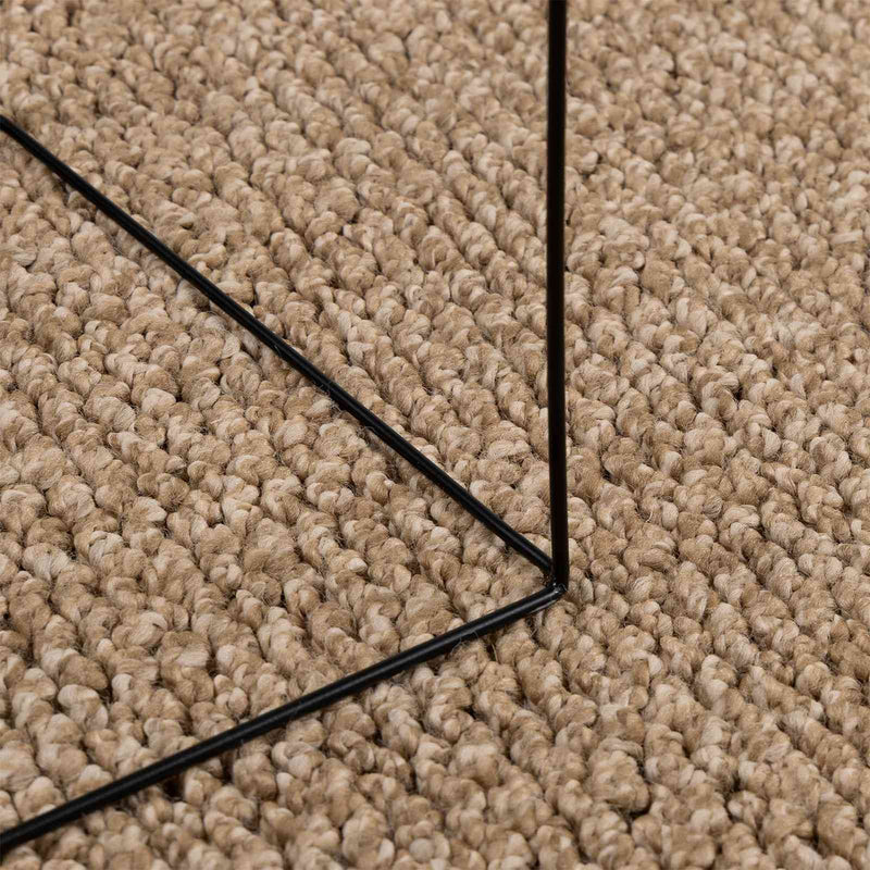 Afbeelding laden in galerijviewer, Vidaxl binnen- en buitentapijt agira naturel ø 120 cm polyester
