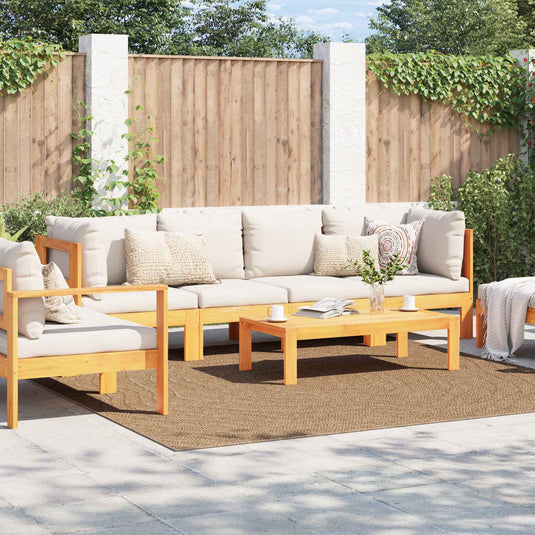 Vidaxl vloerkleden moiré vierkant huarte naturel 240 x 240 cm