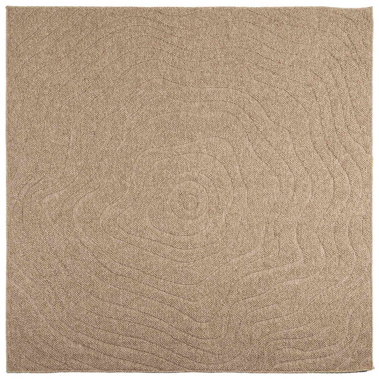 Vidaxl vloerkleden moiré vierkant huarte naturel 240 x 240 cm
