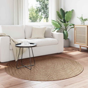 Vidaxl binnen- en buitentapijt agira naturel ø 200 cm polyester