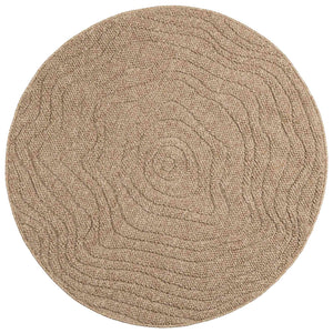 Vidaxl binnen- en buitentapijt agira naturel ø 200 cm polyester
