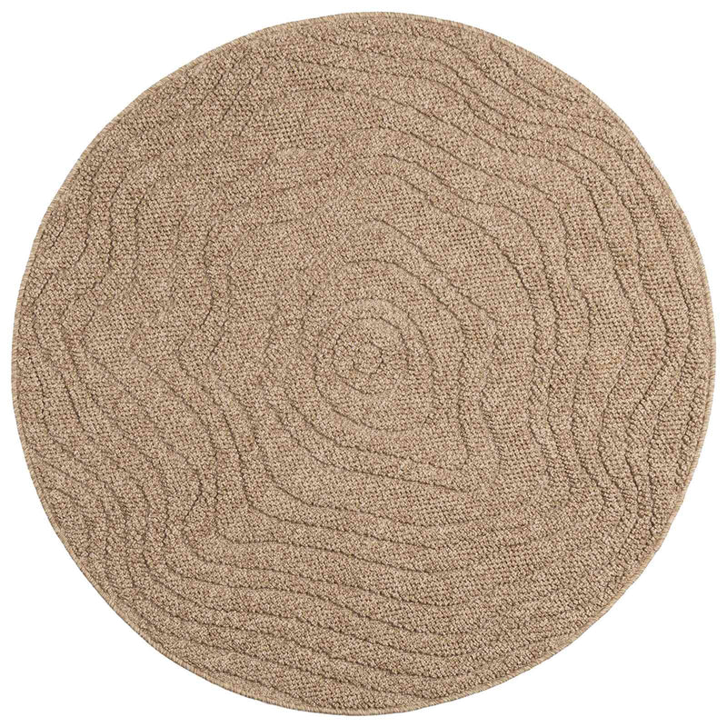 Afbeelding laden in galerijviewer, Vidaxl binnen- en buitentapijt agira naturel ø 200 cm polyester
