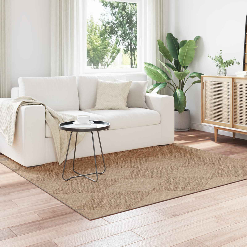Afbeelding laden in galerijviewer, Vidaxl binnen- en buitentapijt agira naturel 240 x 240 cm polyester
