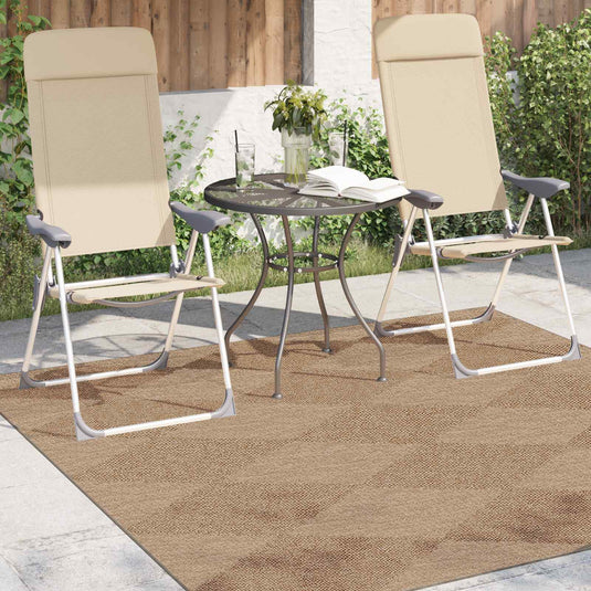 Vidaxl binnen- en buitentapijt agira naturel 240 x 240 cm polyester