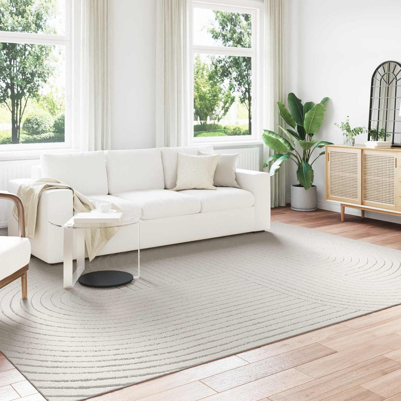 Afbeelding laden in galerijviewer, Vidaxl binnen- en buitentapijt palmeras crème 200 x 280 cm polyester
