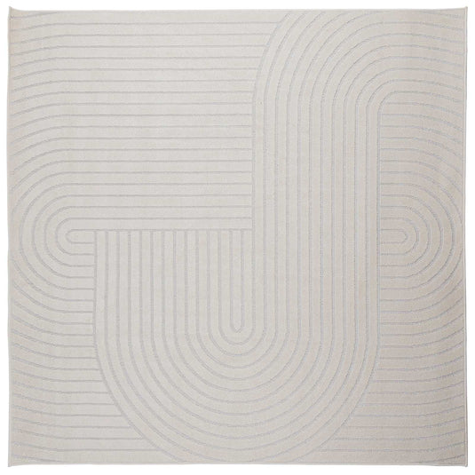 Vidaxl binnen- en buitentapijt palmeras crème 240 x 240 cm polyester