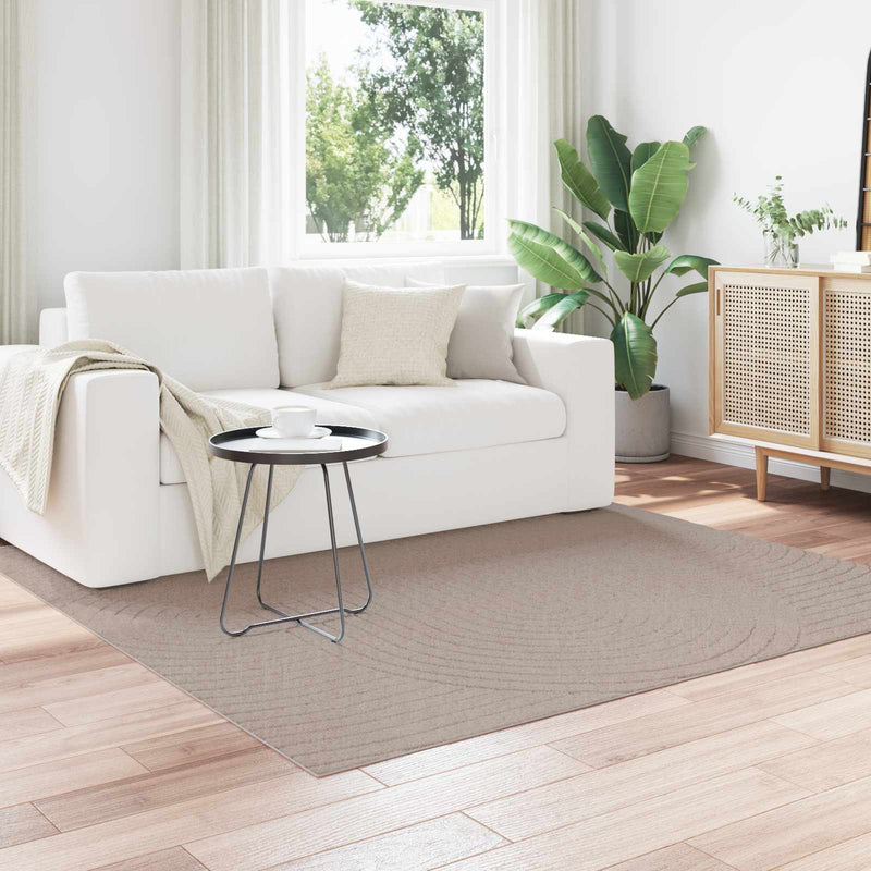 Afbeelding laden in galerijviewer, Vidaxl binnen- en buitentapijt palmeras beige 120 x 120 cm polyester
