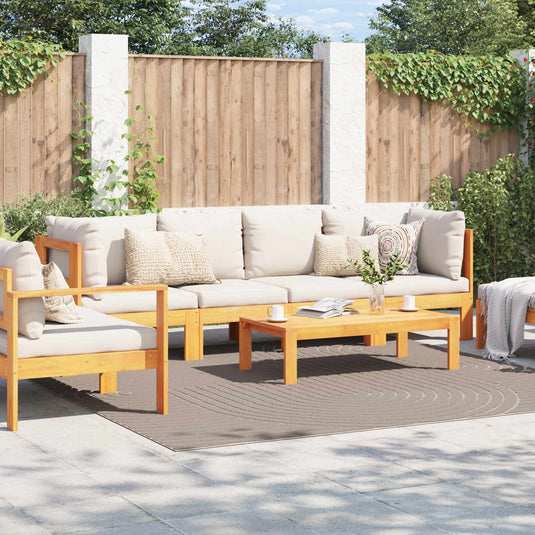 Vidaxl binnen- en buitentapijt palmeras beige 240 x 240 cm polyester