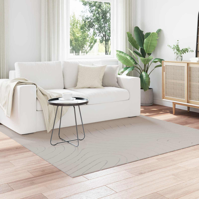 Afbeelding laden in galerijviewer, Vidaxl binnen- en buitentapijt palmeras crème 120 x 120 cm polyester
