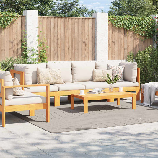Vidaxl binnen- en buitentapijt palmeras crème 240 x 240 cm polyester
