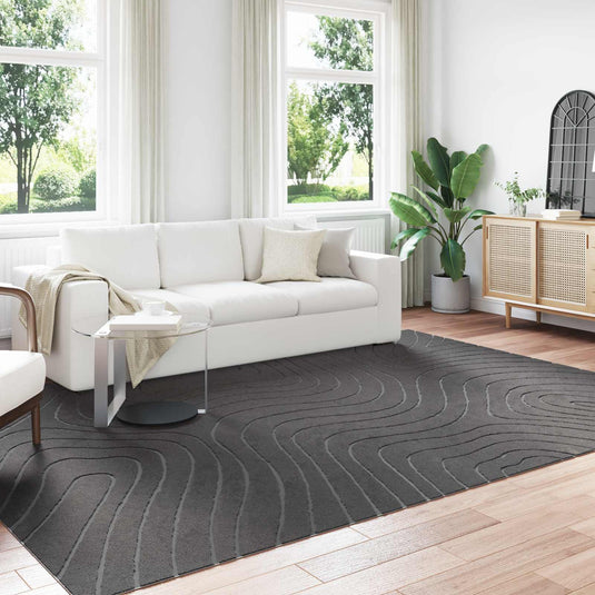 Vidaxl vloerkleden rechthoekig huarte antraciet 280 x 200 cm polyester