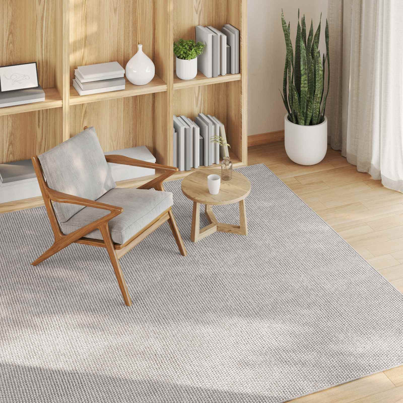 Afbeelding laden in galerijviewer, Vidaxl binnen kleed lugo crèmekleurig 120 x 120 cm polyester
