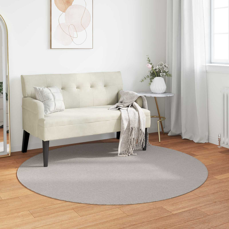 Afbeelding laden in galerijviewer, Vidaxl binnen kleed lugo crèmekleurig ø 120 cm polyester
