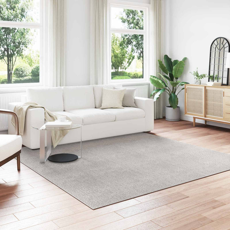 Afbeelding laden in galerijviewer, Vidaxl binnen kleed lugo crème en grijs 240 x 240 cm polyester
