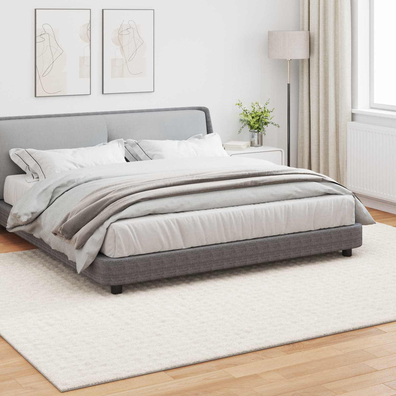 Afbeelding laden in galerijviewer, Vidaxl binnen kleed sirolo crèmekleurig 200 x 280 cm polyester
