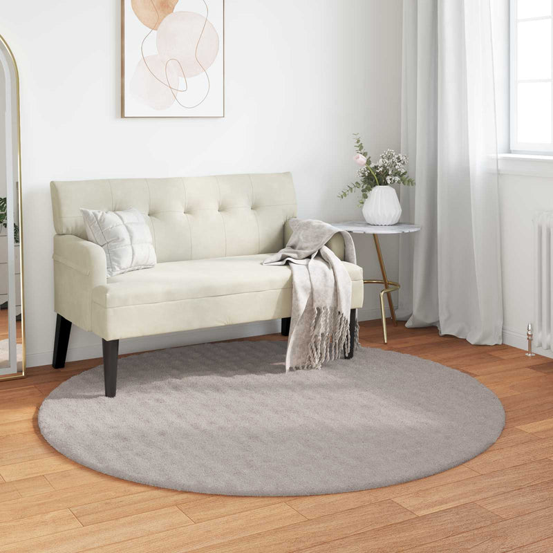Afbeelding laden in galerijviewer, Vidaxl vloerkleden rond sirolo zand ø 120 cm polyester
