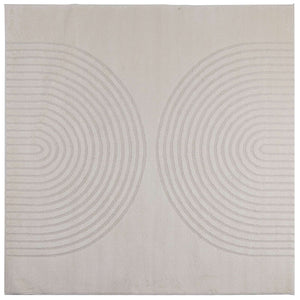 Vidaxl binnen kleed galati crèmekleurig 240 x 240 cm polyester