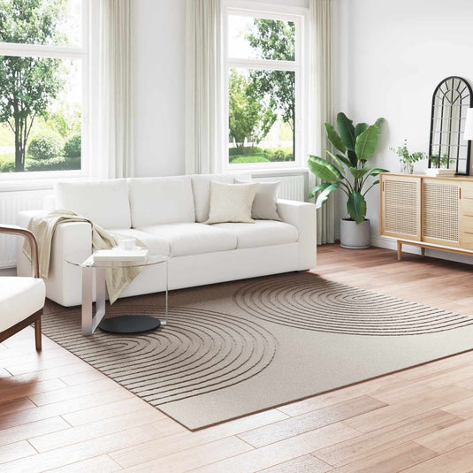 Vidaxl binnen kleed galati beige 240 x 240 cm polyester