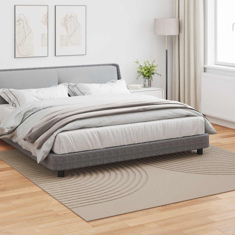 Afbeelding laden in galerijviewer, Vidaxl binnen kleed galati beige 240 x 240 cm polyester
