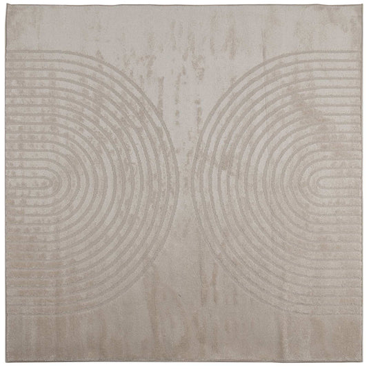 Vidaxl binnen kleed galati beige 240 x 240 cm polyester