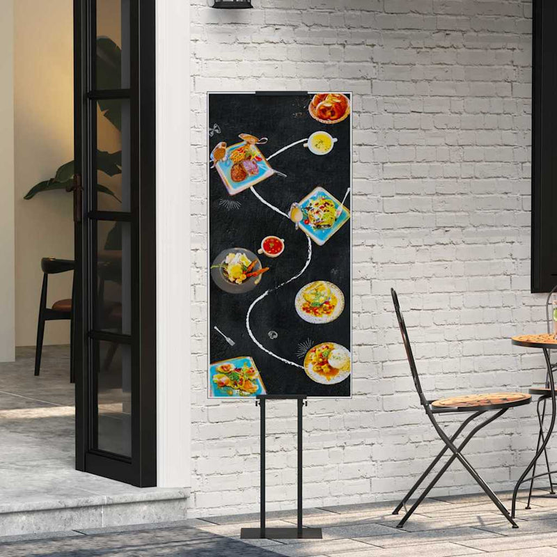 Afbeelding laden in galerijviewer, Vidaxl beurs displays 2 pcs zwart 30 x 23,5 x 210 cm staal
