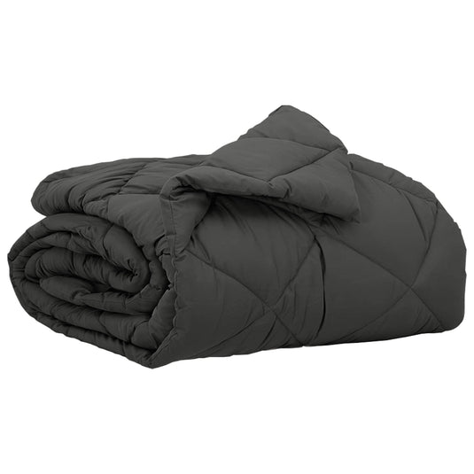 Vidaxl zomer dekbed antraciet 200 x 140 cm microfiber