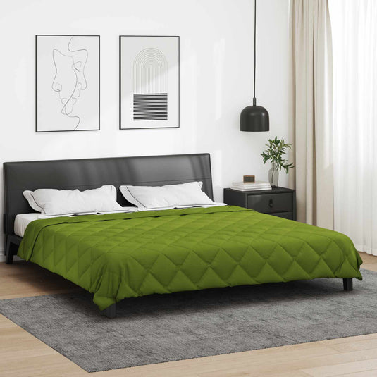 Vidaxl zomer dekbed groen 220 x 260 cm microfiber