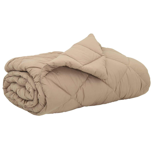 Vidaxl zomer dekbed taupe 240 x 200 cm microfiber