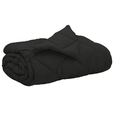 Vidaxl zomer dekbed zwart 240 x 200 cm microfiber