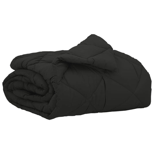 Vidaxl zomer dekbed zwart 220 x 135 cm microfiber