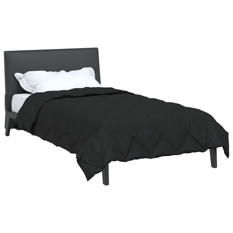 Afbeelding laden in galerijviewer, Vidaxl zomer dekbed zwart 220 x 135 cm microfiber
