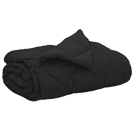 Vidaxl zomer dekbed zwart 220 x 240 cm microfiber