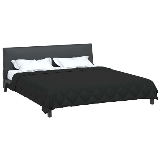 Vidaxl zomer dekbed zwart 220 x 240 cm microfiber