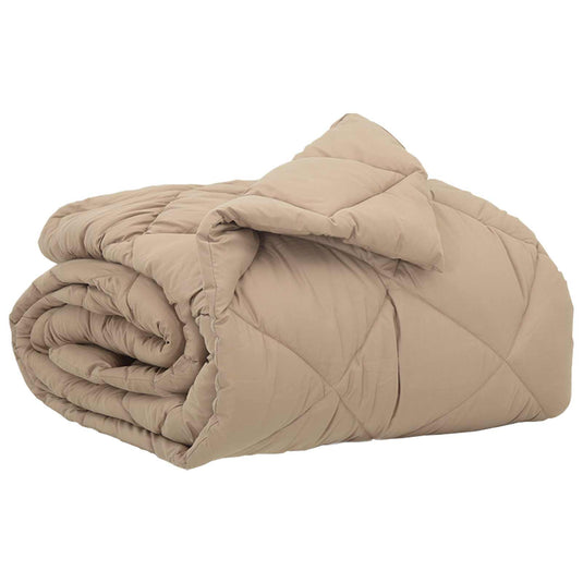 Vidaxl vol jaar dekbed taupe 200 x 140 cm microfiber
