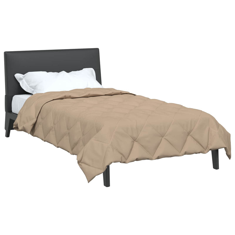 Afbeelding laden in galerijviewer, Vidaxl vol jaar dekbed taupe 200 x 140 cm microfiber
