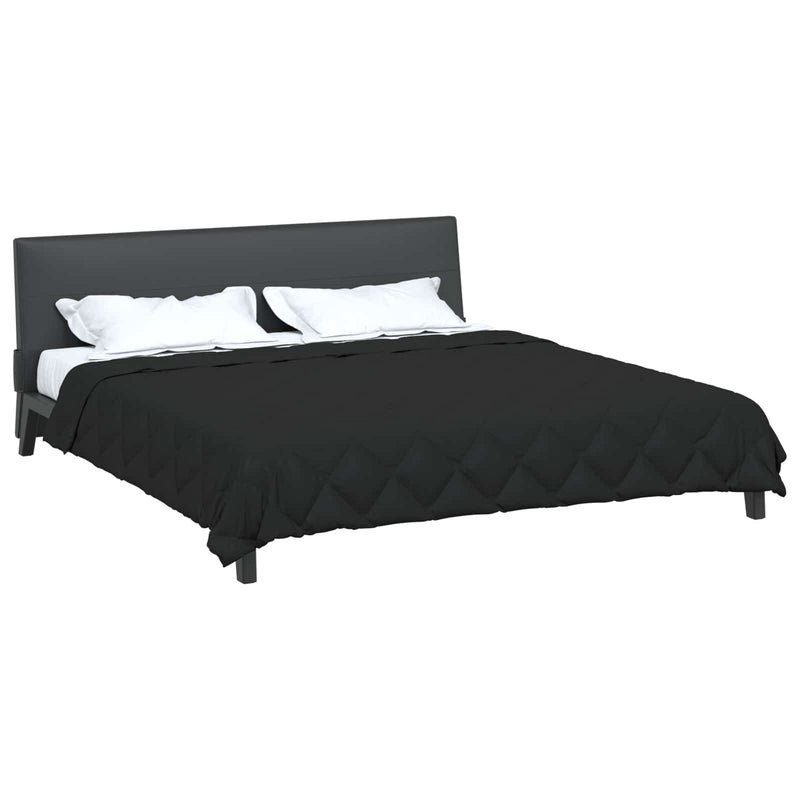 Afbeelding laden in galerijviewer, Vidaxl vol jaar dekbed zwart 200 x 200 cm microfiber
