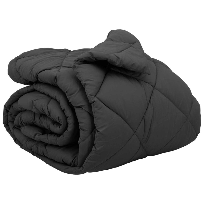 Afbeelding laden in galerijviewer, Vidaxl winter dekbed antraciet 200 x 200 cm microfiber
