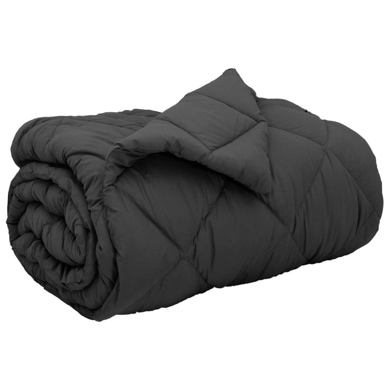 Afbeelding laden in galerijviewer, Vidaxl winter dekbed antraciet 220 x 140 cm microfiber
