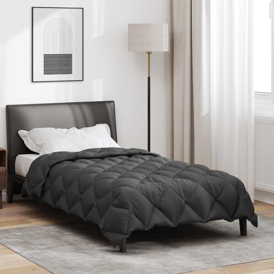 Vidaxl winter dekbed antraciet 220 x 155 cm microfiber