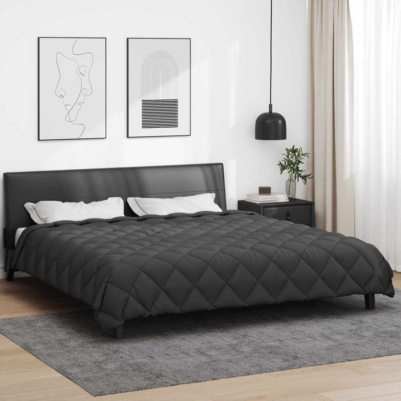 Afbeelding laden in galerijviewer, Vidaxl winter dekbed antraciet 240 x 260 cm microfiber
