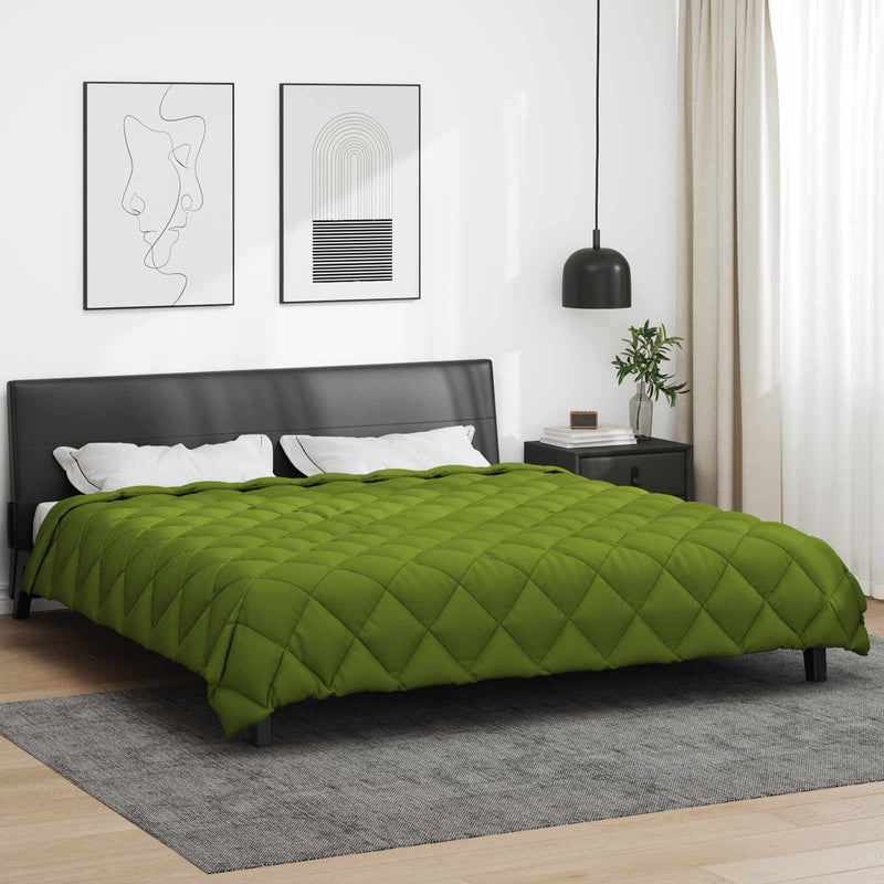 Afbeelding laden in galerijviewer, Vidaxl winter dekbed groen 200 x 200 cm microfiber
