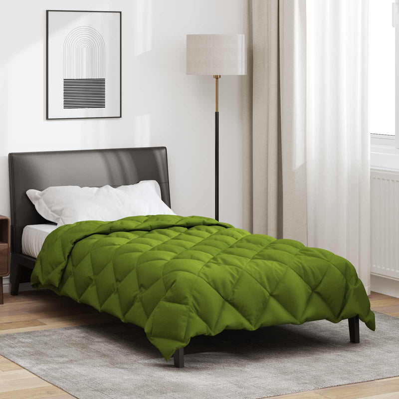 Afbeelding laden in galerijviewer, Vidaxl winter dekbed groen 220 x 135 cm microfiber
