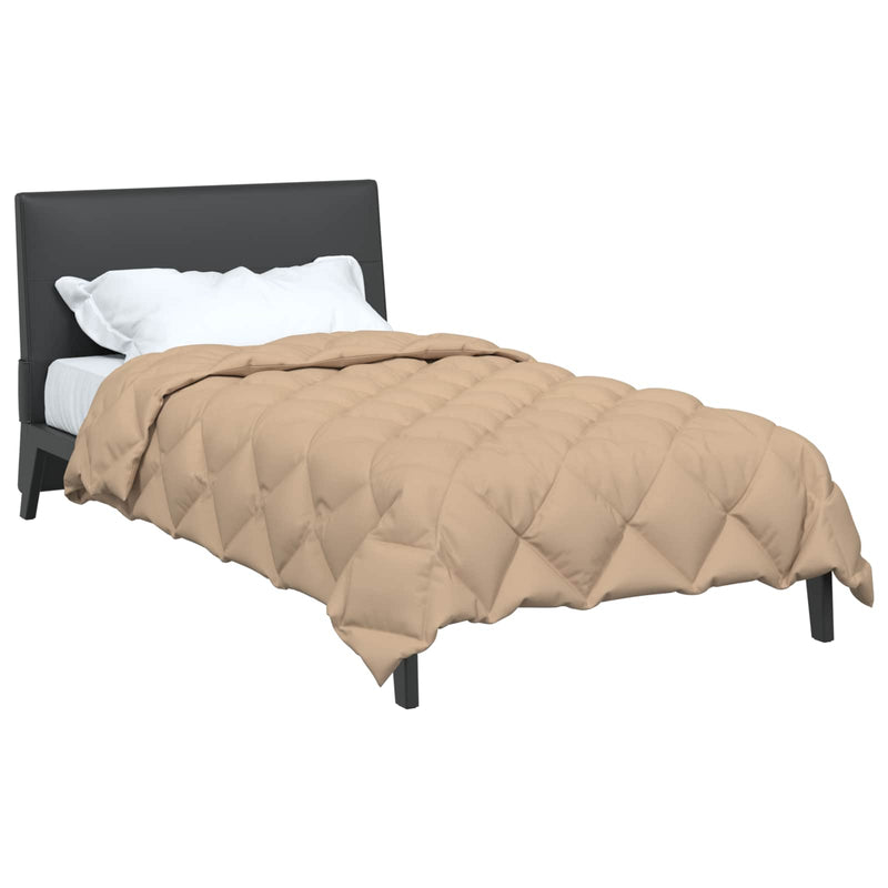 Afbeelding laden in galerijviewer, Vidaxl winter dekbed taupe 200 x 135 cm microfiber
