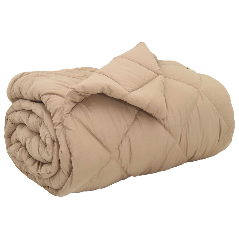 Afbeelding laden in galerijviewer, Vidaxl winter dekbed taupe 200 x 140 cm microfiber
