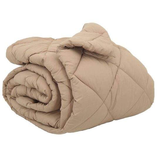 Vidaxl winter dekbed taupe 200 x 200 cm microfiber