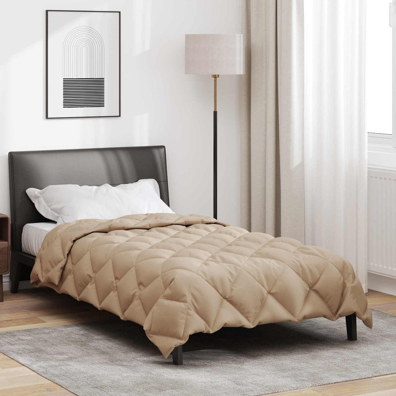 Afbeelding laden in galerijviewer, Vidaxl winter dekbed taupe 220 x 155 cm microfiber
