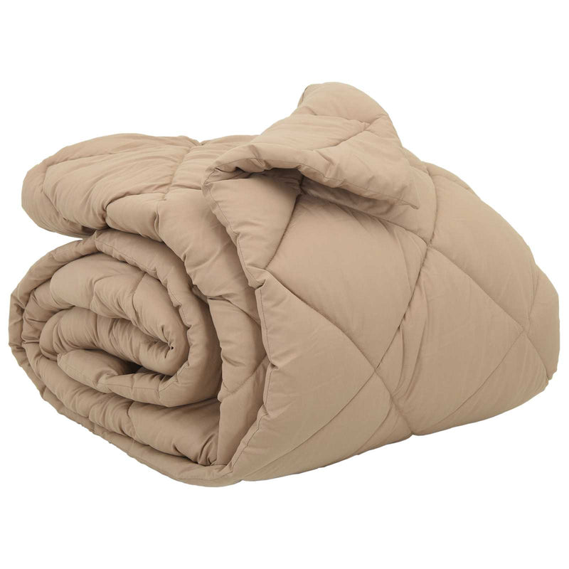 Afbeelding laden in galerijviewer, Vidaxl winter dekbed taupe 220 x 240 cm microfiber
