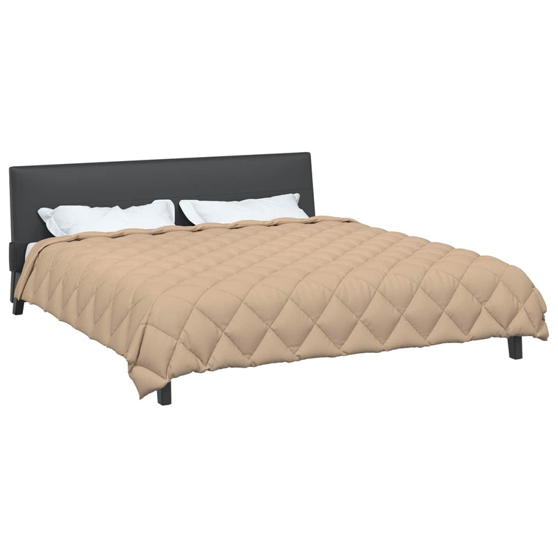 Afbeelding laden in galerijviewer, Vidaxl winter dekbed taupe 220 x 240 cm microfiber
